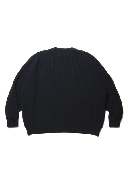 COOTIE / Rib Stitch Crewneck Sweater-Black-
