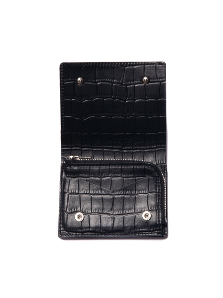 COOTIE / Leather Compact Purse(Crocodile)