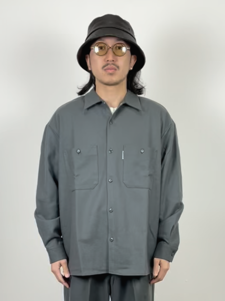 COOTIE Wool Serge Work Shirt - iplace.co.il