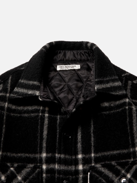 COOTIE / Napping Windowpane CPO Jacket -Black-