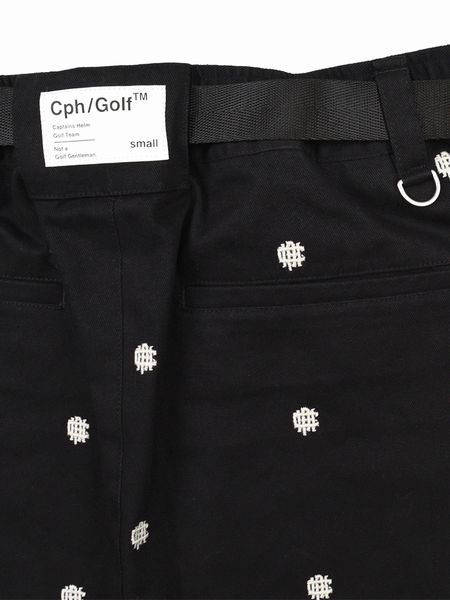 Captains Helm Golf / [WOMEN] OVERLAP LOGO 2 TUCK SKIRT -Black-