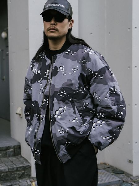 COOTIE PRODUCTIONS / Camouflage Padded Bomber Jacket -City Desert-
