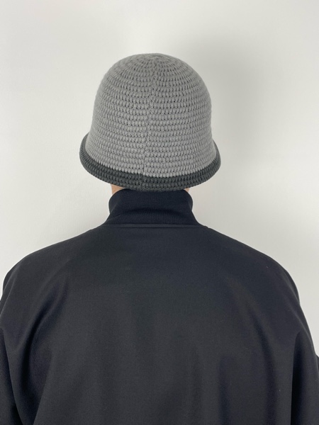 COOTIE / Knit Crusher Hat -Gray Line-