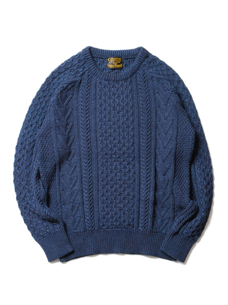 COOTIE Indigo Fishermans Sweater (1 Wash) フィシャーマンセーター 