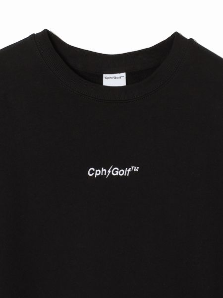Captains Helm Golf / THUNDER STRIPES CREW SWEAT -Black-