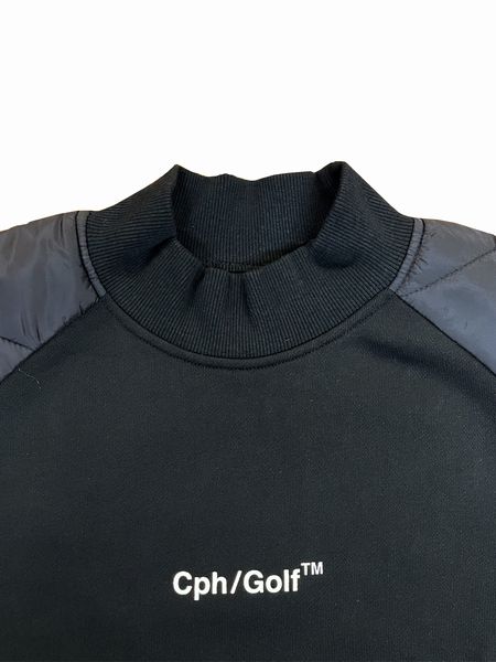Captains Helm Golf / QUILTED ARM PULLOVER - Black -