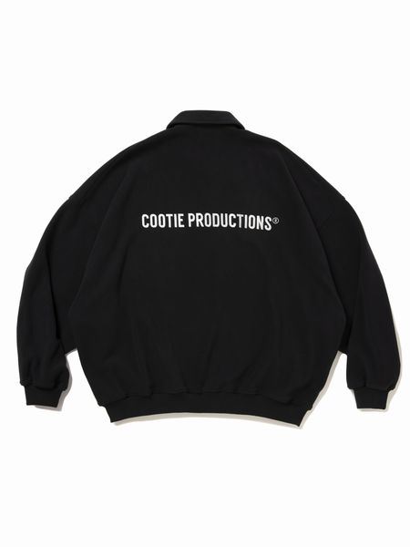 COOTIE PRODUCTIONS / Fleece Sweat Polo Shirt -Black-
